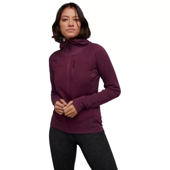 Donna Black Diamond Magliette Maniche Corte E Lunghe-Coefficient LT Hybrid Hoody