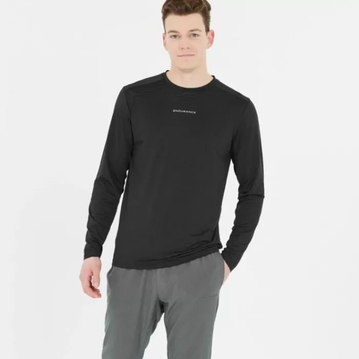 Uomo Endurance Magliette Maniche Corte E Lunghe-Loker Long Sleeve Tee