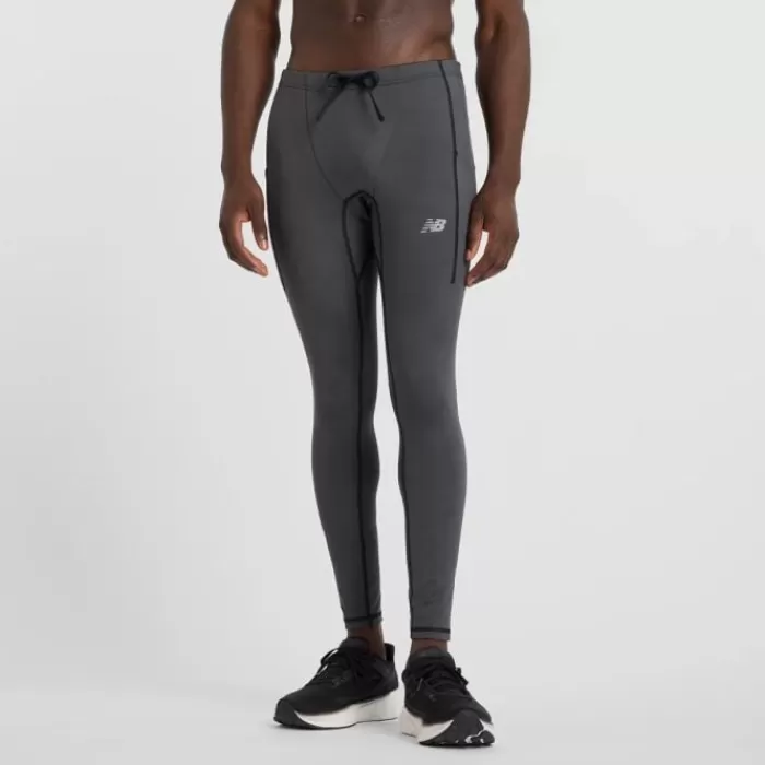 Uomo New Balance Leggings E Pantaloni Lunghi-Athletics Reflective Heat Pocket Tight