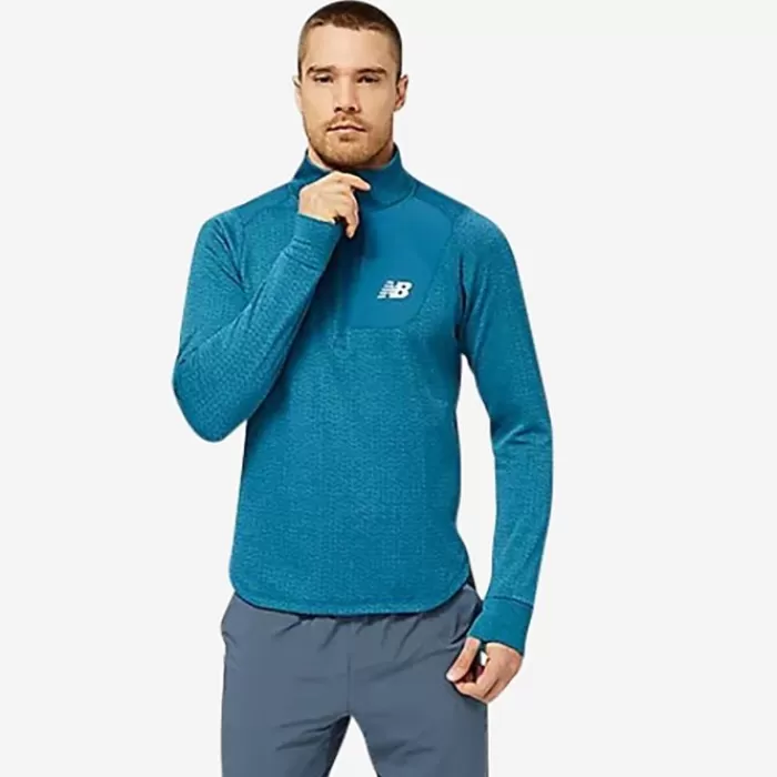 Uomo New Balance Magliette Maniche Corte E Lunghe-NB Heat Grid Half Zip