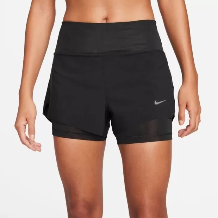 Donna Nike Leggings Corti E Pantaloncini-Dri-FIT Swift Mid-Rise 2in1 Shorts