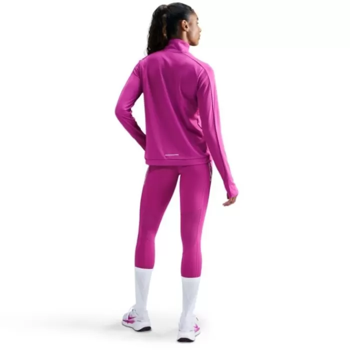 Donna Nike Magliette Maniche Corte E Lunghe-Swoosh Heathered Half Zip Midlayer