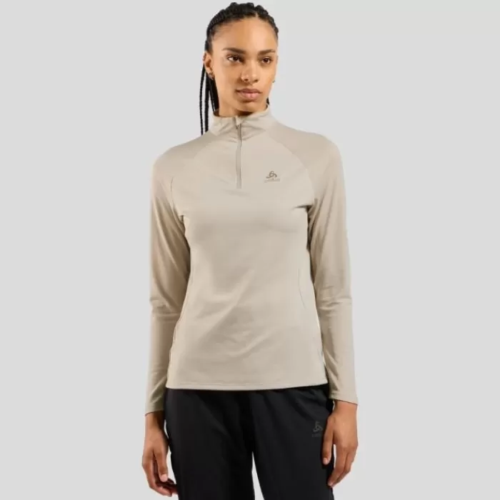 Donna Odlo Magliette Maniche Corte E Lunghe-Essentials Ceramiwarm Mid Layer Half Zip