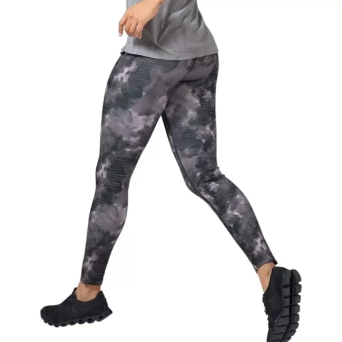 Donna Odlo Leggings E Pantaloni Lunghi-Tights Zeroweight Print Reflective