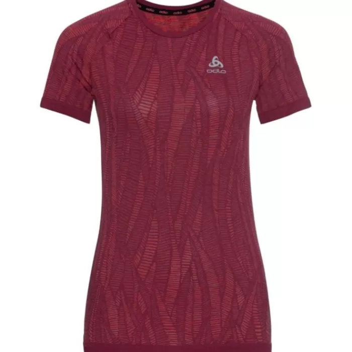 Donna Odlo Magliette Maniche Corte E Lunghe-Top Crew Neck Short Sleeve Blackcomb.