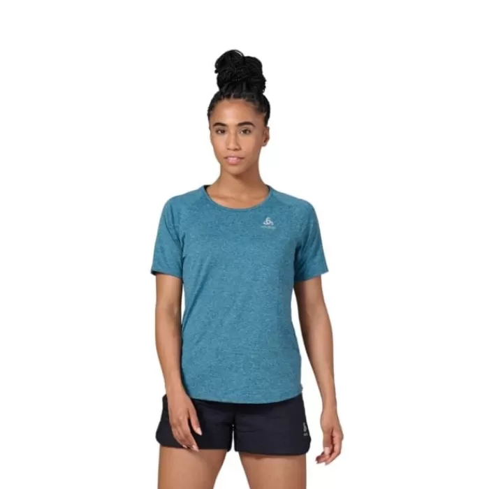 Donna Odlo Magliette Maniche Corte E Lunghe-T-shirt Crew Neck Short Sleeve Run Easy