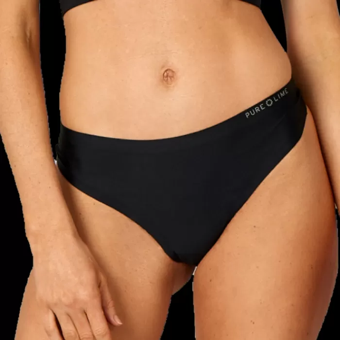 Donna PureLime Intimo/strato Base-Invisible Microfiber Thong 2-pack